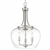Z-Lite Joliet 3 Light 16" Wide Pendant Brushed Nickel