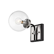 Z-Lite Parsons 8" Tall Bathroom Sconce Matte Black / Brushed Nickel