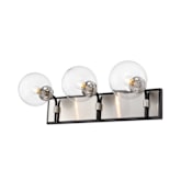 Z-Lite Parsons 3 Light 24" Wide Bathroom Vanity Light Matte Black / Brushed Nickel