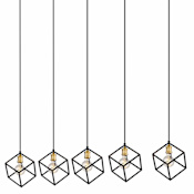Z-Lite Vertical 5 Light 54" Wide Linear Pendant Bronze / Olde Brass