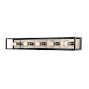 Z-Lite Kube 5 Light 7" Wide Bath Bar Matte Black / Brushed Nickel