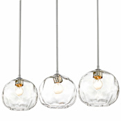 Z-Lite Chloe 3 Light 36" Wide Linear Pendant Brushed Nickel