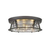 Z-Lite Cape Harbor 4 Light 20" Wide Flush Mount Drum Ceiling Fixture Bronze