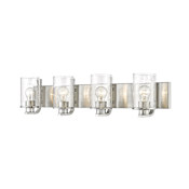 Z-Lite Beckett 4 Light 34" Wide Bathroom Vanity Light Brushed Nickel