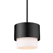 Z-Lite Counterpoint 8" Wide Mini Pendant Matte Black