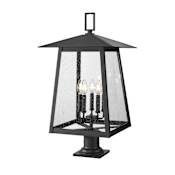 Z-Lite Rainer 5 Light 30" Tall Marine Grade Post Light Black