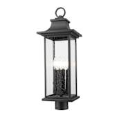 Z-Lite Tiberius 4 Light 26" Tall Post Light Black
