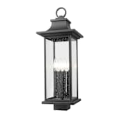 Z-Lite Tiberius 4 Light 25" Tall Post Light Black