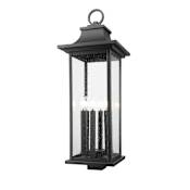 Z-Lite Tiberius 6 Light 34" Tall Post Light Black