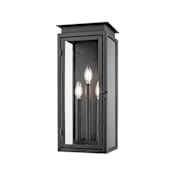 Z-Lite Nova 3 Light 21" Tall Outdoor Wall Sconce Black