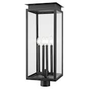 Z-Lite Nova 4 Light 28" Tall Post Light Black