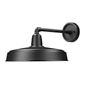 Z-Lite RLM 10" Tall Outdoor Straight-Arm Wall Sconce Sand Black