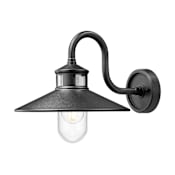 Z-Lite RLM 12" Tall Outdoor Wall Sconce with Glass Shade Sand Black
