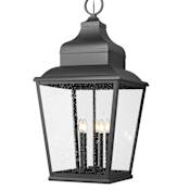 Z-Lite Raphael 5 Light 18" Wide Outdoor Taper Candle Pendant Sand Black