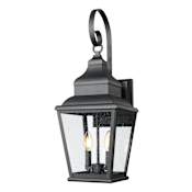 Z-Lite Raphael 2 Light 24" Tall Outdoor Wall Sconce Sand Black
