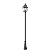 Z-Lite Raphael 3 Light 122" Tall x 12" Wide Post Light Sand Black