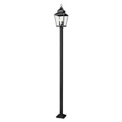 Z-Lite Raphael 3 Light 121" Tall Post Light Sand Black