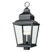 Z-Lite Raphael 4 Light 32" Tall Post Light Sand Black