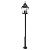Z-Lite Raphael 5 Light 135" Tall Post Light Sand Black