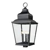 Z-Lite Raphael 5 Light 40" Tall Post Light Sand Black