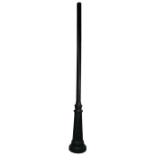 Z-Lite Heavy Duty 97" Concrete Mounted Fluted Post Black