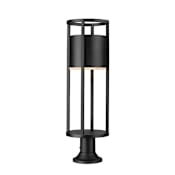 Z-Lite Luca 30" Tall LED Pier Mount Post Light Black