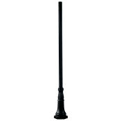 Z-Lite 96" Concrete Mounted Fluted Outdoor Post Black
