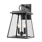 Z-Lite Broughton 2 Light 18" Tall Marine Grade Wall Sconce Black