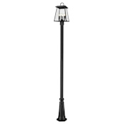 Z-Lite Broughton 4 Light 117" Tall Post Light Black