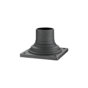 Z-Lite Square 6" Wide Marine Grade Pier Mount Base Black