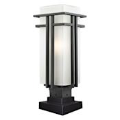 Z-Lite Abbey 22" Tall Square Base Pier Mount Light Black