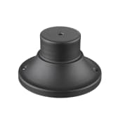 Z-Lite Round 6-1/4" Wide Marine Grade Pier Post Mount Black