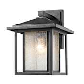 Z-Lite Aspen 12" Tall 1 Light Dual Frame Wall Sconce with Seedy Glass Black