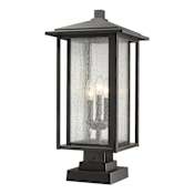 Z-Lite Aspen 3 Light 24" Tall Outdoor Pier Mount Post Light Oil Rubbed Bronze