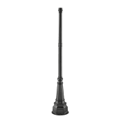 Z-Lite 84" Concrete Mounted Fluted Outdoor Post Black