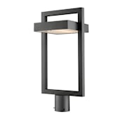 Z-Lite Luttrel 22" Tall LED Marine Grade Outdoor Post Light with Round Fitter Black