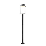 Z-Lite Luttrel 104" Tall LED Outdoor Single Head Post Light Black