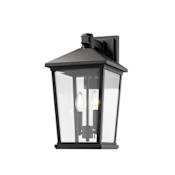 Z-Lite Beacon 18" Tall 2 Light Marine Grade Wall Sconce Black