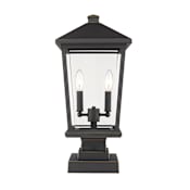 Z-Lite Beacon 2 Light 23" Tall Outdoor Pier Mount Post Light Oil Rubbed Bronze