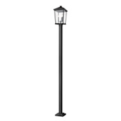 Z-Lite Beacon 3 Light 107" Tall Outdoor Single Head Post Light Black