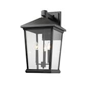 Z-Lite Beacon 22" Tall Marine Grade 3 Light Wall Sconce Black