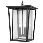 Z-Lite Seoul 3 Light 22" Tall Outdoor Pendant Black
