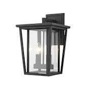 Z-Lite Seoul 14" Tall 2 Light Marine Grade Wall Sconce Black