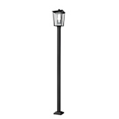 Z-Lite Seoul 2 Light 113" Tall Outdoor Single Head Post Light Black
