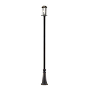 Z-Lite Millworks 2 Light 110" Tall Outdoor Single Head Post Light with 10" Base Oil Rubbed Bronze