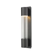 Z-Lite Striate 21" Tall LED Outdoor Wall Sconce Black