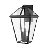 Z-Lite Talbot 3 Light 18" Tall Marine Grade Outdoor Wall Sconce Black