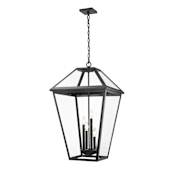 Z-Lite Talbot 4 Light 20" Wide Semi-Flush Marine Grade Lantern Outdoor Ceiling Fixture Black