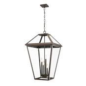 Z-Lite Talbot 4 Light 20" Wide Semi-Flush Marine Grade Lantern Outdoor Ceiling Fixture Oil Rubbed Bronze