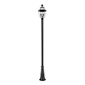 Z-Lite Westover 3 Light 114" Tall Outdoor Single Head Post Light Black